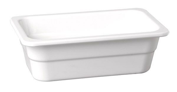 APS GN 1/4 Behälter -HIGH LINE-, 26,5 x 16,2 cm, Tiefe: 100 mm, Melamin, weiß, 2,2 Liter, 83763
