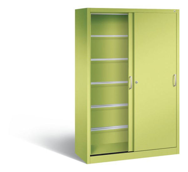 C+P Schiebetürenschrank Acurado, H1950xB1200xT500mm, Farbe: Viridingrün / Viridingrün, Bügelgriff, 2050-60 S10025