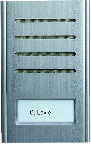 TCS Audio Außenstation Serie ASX 1 Namenfeldtaster (zentriert), AP silber, ASX13001-0010