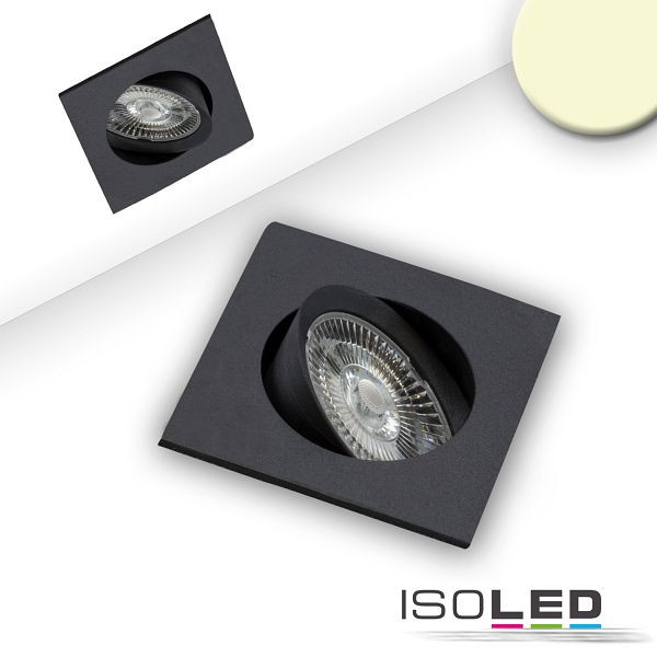 ISOLED LED Einbauleuchte Slim68 schwarz, eckig, 9W, warmweiß, dimmbar, 114930