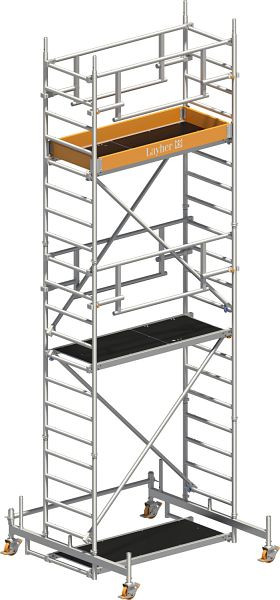 Layher Gerüst Uni Leicht P2 SAFETY PLUS mit Doppelgeländer, Max. Plattformhöhe: 4,26 m, 1423204