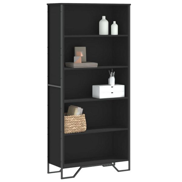 vidaXL Bücherregal Schwarz 80x31x169 cm Holzwerkstoff, 3295312