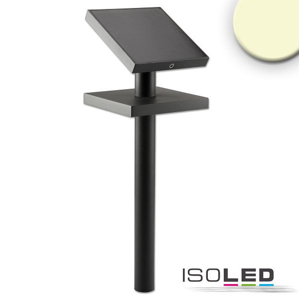 ISOLED LED SOLAR Weg- und Gartenleuchte mit Helligkeitssensor, 1.3W, IP54, warmweiß, 114543