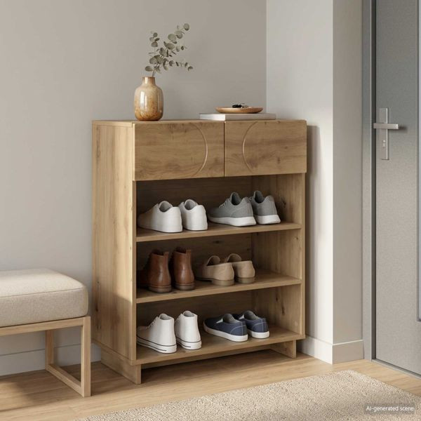 vidaXL Schuhschrank 73 x 38 x 87,5 cm Holzwerkstoff Artisan-Eiche, 8011665