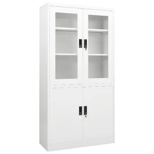 vidaXL Büroschrank Weiß 90x40x180 cm Stahl, 335946, 8720286563779