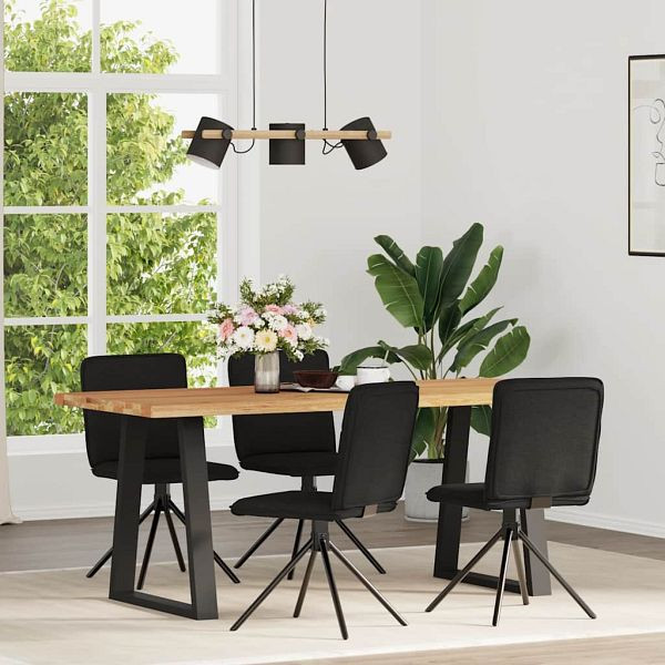 vidaXL Esszimmerstühle 4 Stk. Schwarz Stoff, 3315334, 8721158567796