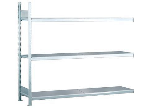 Schulte Weitspannregal mit Stahlböden, Anbaufeld, 3 Lagerebenen, Fachbreite 2000 mm, 2006 x 636 x 2000 mm, 278891
