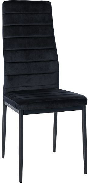 CLP Esszimmerstuhl Mayfair Samt, schwarz, 322206, 4251756490676