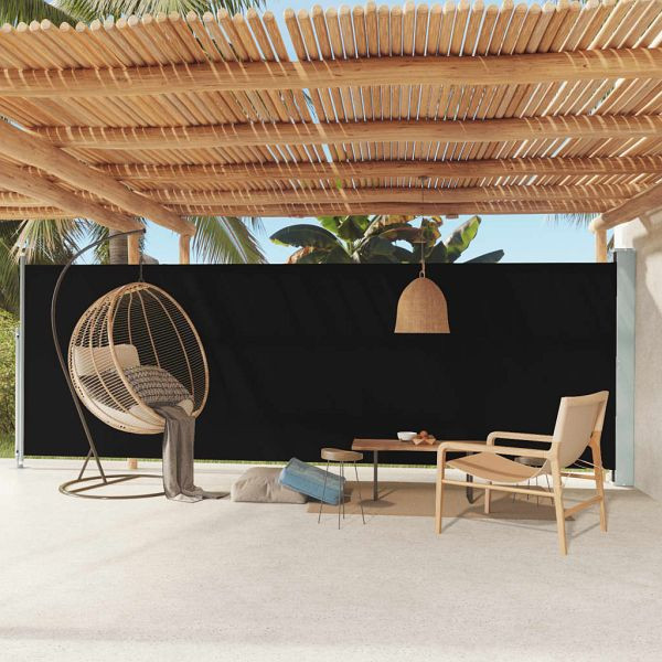 vidaXL Seitenmarkise Ausziehbar 180x600 cm Schwarz, 317964