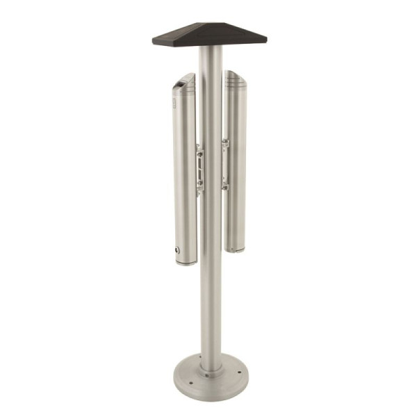 STEIN HGS Standascher aus Aluminium mit zwei Aschenbechern, 83762.0001