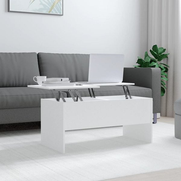 vidaXL Couchtisch Weiß 102x50,5x46,5 cm Holzwerkstoff, 809719