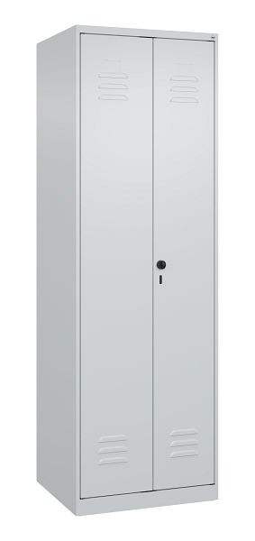 C+P Mehrzweckschrank Classic PLUS, C Wäsche-/Garderobenspind Classic PLUS, 2 Abteile, 1850x600x500mm, 7035/7035, Drehriegel, 080600-20 S10008