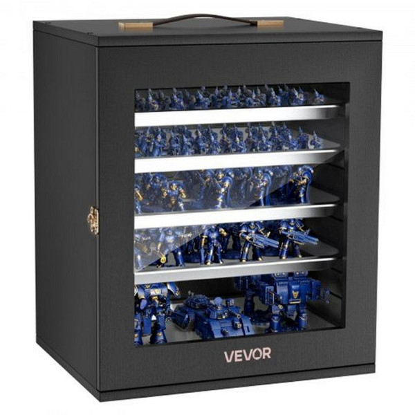 VEVOR Miniatur-Aufbewahrungskoffer, für Modelle im Maßstab 1:1000-1:1500, 5 Ablagen & 11 Fächer, Vitrine (ohne Miniaturen), CXGDBZJCMX00IN6FQ001V0