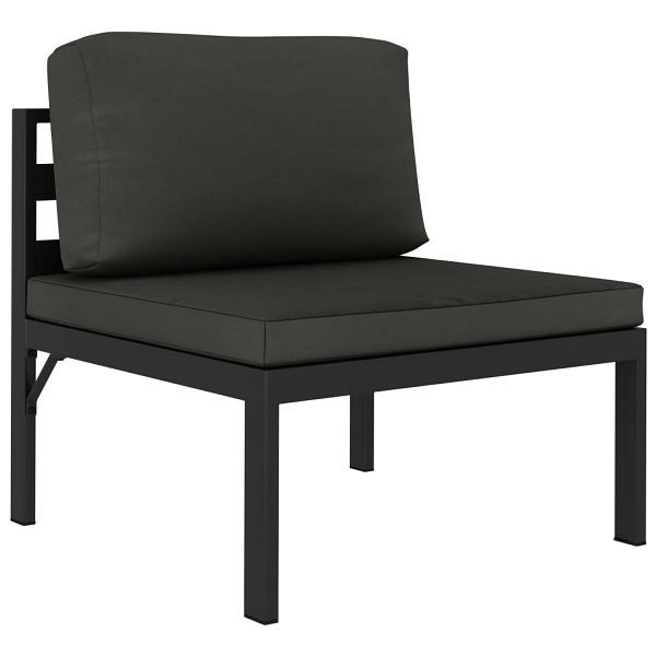 vidaXL Modular-Sofa-Mittelteil mit Kissen Aluminium Anthrazit, 49240