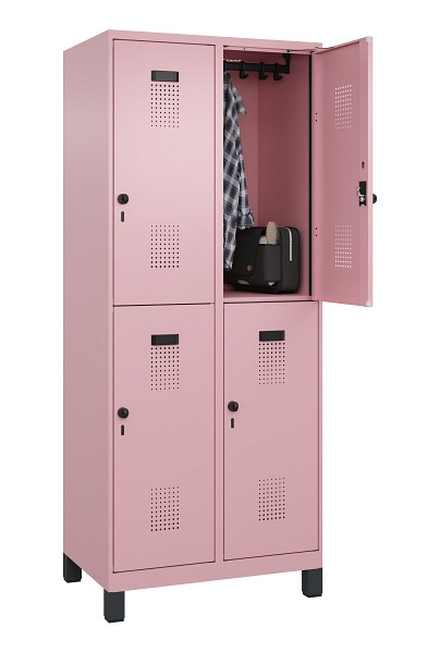 C+P Doppelstöckiger Spind Evolo PLUS, mit Füßen, 4 Fächer, 1950x800x500mm, 3015, Drehriegel, 049310-22 S10024