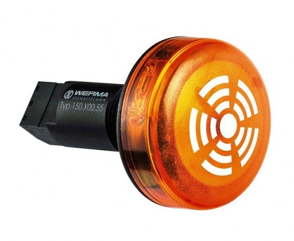 WERMA LED-Summer Einbaumontage Dauerton 230VAC YE- gelb, 150.300.68