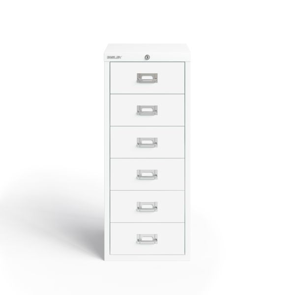 Bisley MultiDrawer, 29er Serie, abschließbar, DIN A4, 6 Schubladen, Farbe verkehrsweiß, LA296696