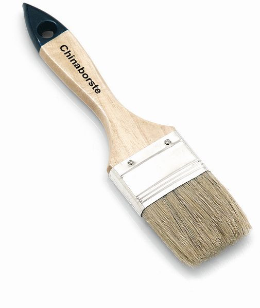 Nölle Flachpinsel 5. Stärke 3", helle Borstenmischung, 3" = 75 mm, Borstenlänge 50 mm, Zwinge Weißblech, VE: 12 Stück, 56330