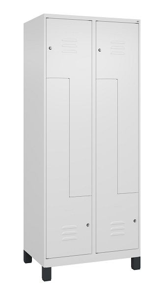 C+P Z-Spind Classic PLUS, C Z-Spind, Classic PLUS, Füße, 4 Abteile, 1950x800x500mm, 9016/9016, Zylinderschlösser, 080013-224 S10029