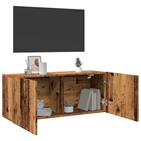 vidaXL TV-Wandschrank Altholz-Optik 100x30x41 cm, 857670