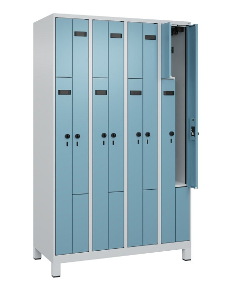 C+P Z-Spind Evolo PLUS, Füße, 8 Fächer, 1950x1200x500mm, 7035/0010, Drehriegel, 049013-408 S10004