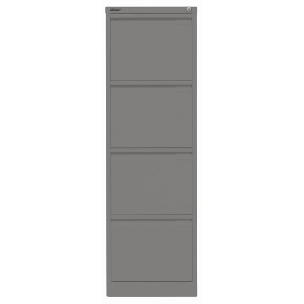 Bisley Hängeregistraturschrank, einbahnig, 4 HR-Schubladen, 649 slate, 3643649