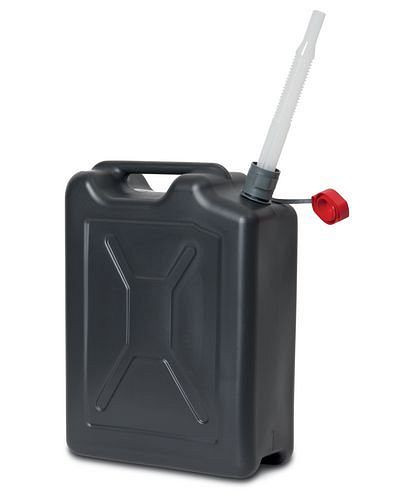 DENIOS Sicherheitskanister aus Kunststoff, 20 Liter Volumen, schwarz, 228637
