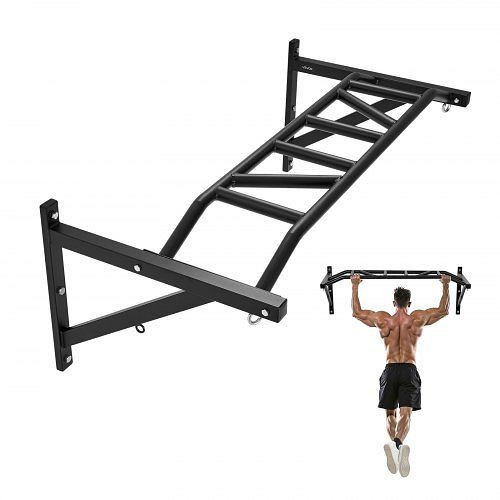 VEVOR Klimmzugstange zur Wandmontage, 127 cm, multifunktional, Stahl, mit Aufhängern, 200 kg belastbar, Fitnessstudio, QTYTXSJBGSZX8R57S001V0