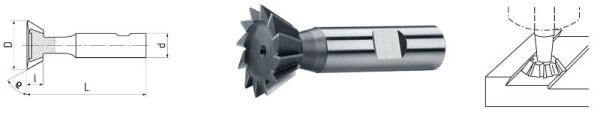 ELMAG HSS Co5 Winkel-Stirnfräser DIN 1835B, Ø 25,0 x 10,0 mm, 80°, 73624