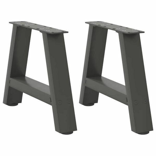 vidaXL Couchtischbeine A-Form 2 Stück Anthrazit 30x(30-31) cm Stahl, 4012810