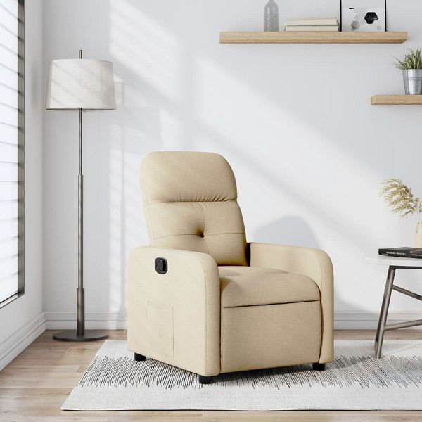 vidaXL Relaxsessel Farbe Creme Stoff, 374205, 8721012371620