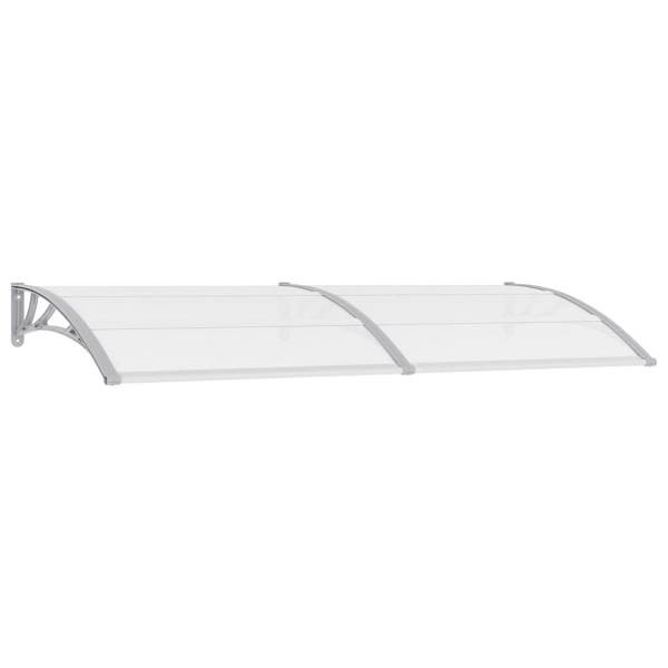 vidaXL Türvordach Grau und Transparent 240x75 cm PC, 144821