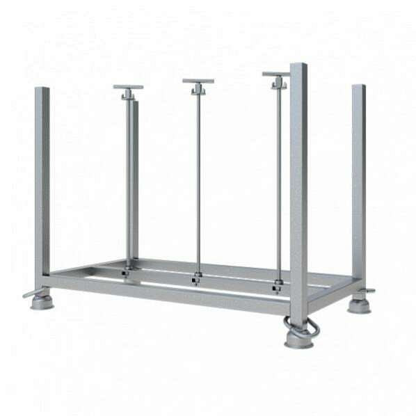 Schake Stapelpalette, Maße: 1,40 mx 0,73 mx 1,06 m, Standrohre und Querholme aus, 50x 50 mm Vierkantrohr gefertigt, zur Aufnahme von Fußplatten, 50381V-0