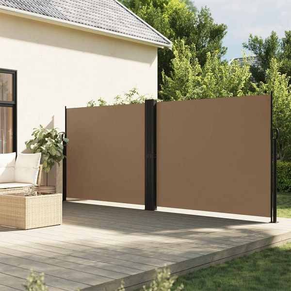 vidaXL Seitenmarkise Ausziehbar Taupe 160x600 cm, 4004634