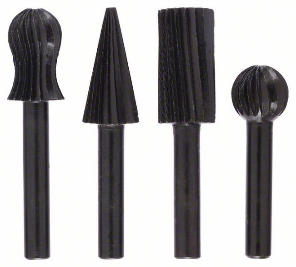 Bosch Freihandfräser-Set für Bohrmaschinen, 4-teilig, 6 mm, D 13 mm, 1609200314