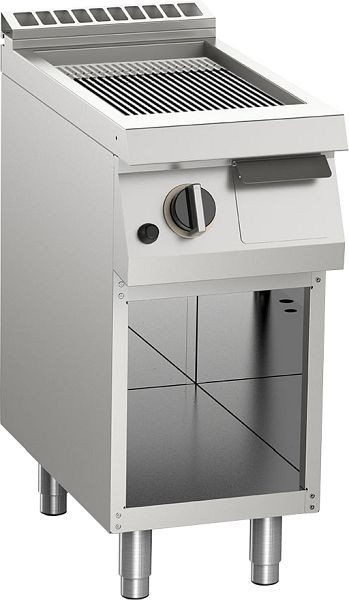 KBS Gas-Grillplatte gerillt verchromt 7kW mit 1 Heizzone offener Unterbau, 10422405