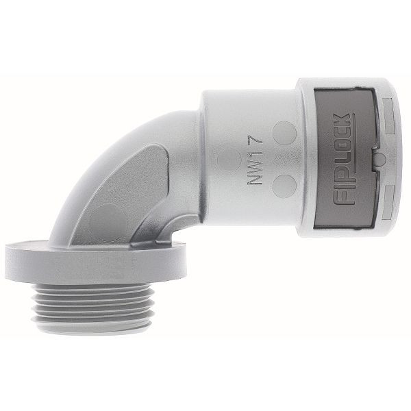 LAPP Schlauchverschraubung FIPLOCK ONE 90°-B NPT 1-1/4'' - 36, grau, VE: 4 Stück, 61804527