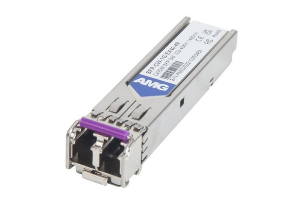 AMG Systems SFP, 1Gb/s, Doppelfaser, Singlemode, 40km Reichweite Tx/Rx: 1490nm, LC, DDM, DWDM, SFP-CW-1G-EX40-49