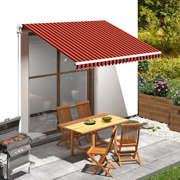 vidaXL Markisenbespannung Canvas Orange & Braun 350x250 cm, 145723
