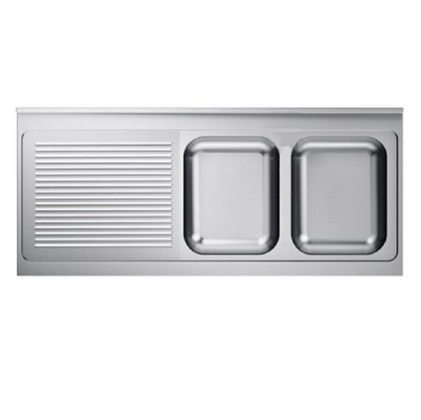 Gastro-Inox Tabletts für Spülbecken R Edelstahl AISI 304, 1600x700x40mm, 305.366