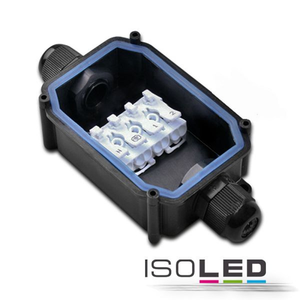 ISOLED Kabelverbinder IP67, Würgenippel + Push-Klemme 2x4-polig, 112974