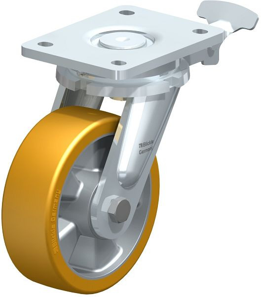 Blickle LO-ALTH 150K-RI4 Stahlgeschweißte Schwerlast-Lenkrolle, Blickle Extrathane®, Hellbraun, 852547