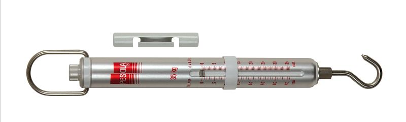 Pesola 80098 Macro Federwaage – 100 N, 0,3 % Präzision, Mit Schleppzeiger, Alu-Rohr, Made In Switzerland