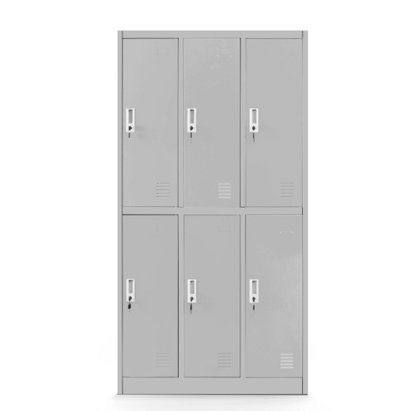 Jan Nowak Kleiderspind mit 6 Abteilen IGOREK, 900 x 1500 x 450 mm, grau, 1831