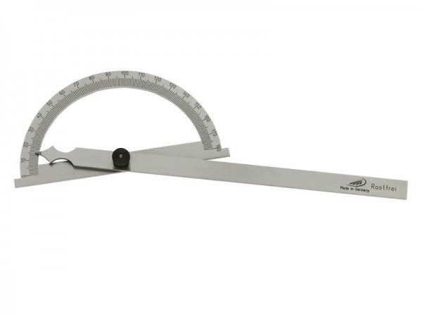HELIOS PREISSER Gradmesser, mit Feststellschraube, rostfreier Stahl, 1.Qualität, Schenkellänge 150 mm, 412202