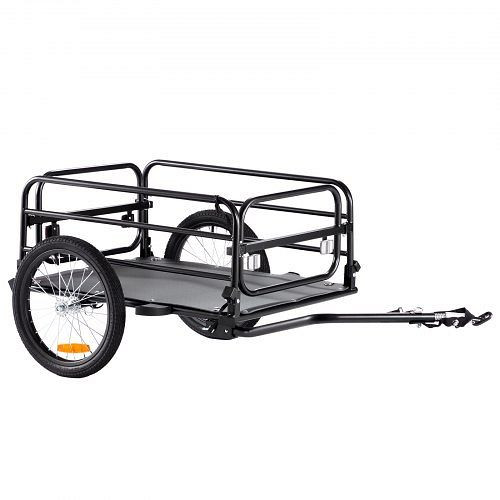 VEVOR Fahrradanhänger 72kg Tragkraft Schnellverschluss mit Universalkupplung 40,6cm Räder passend für 558,8-711,2mm große Fahrräder, CGKHZHJG200B5HWMPV0