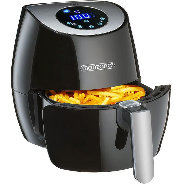 monzana Heißluftfritteuse 9in1 Schwarz Touch-Display 1500W 3,6 L, 104278