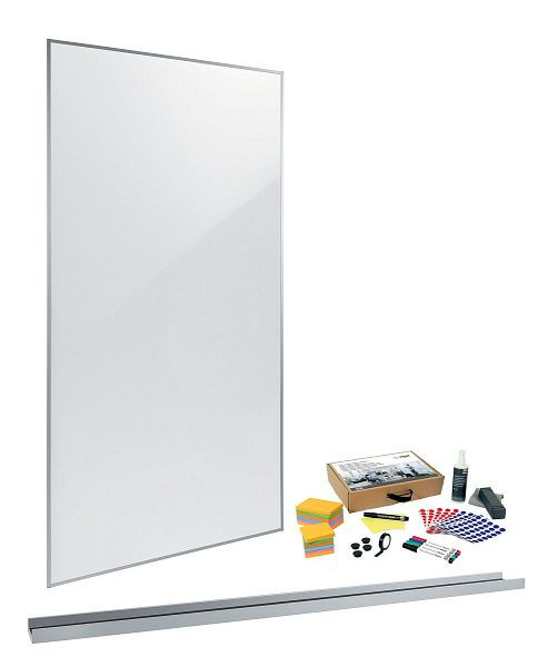 SIGEL Meet up-Bundle Wall rail: Whiteboard 90 x 180 cm, Wandschiene, Toolkit, MUB05