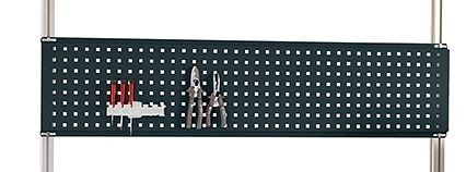 Manuflex ESD-Werkzeug-Lochplatte für CANTOLAB, Nutzhöhe = 300 mm, für Tischbreite 1200 mm, Anthrazit, LZ8276.7016