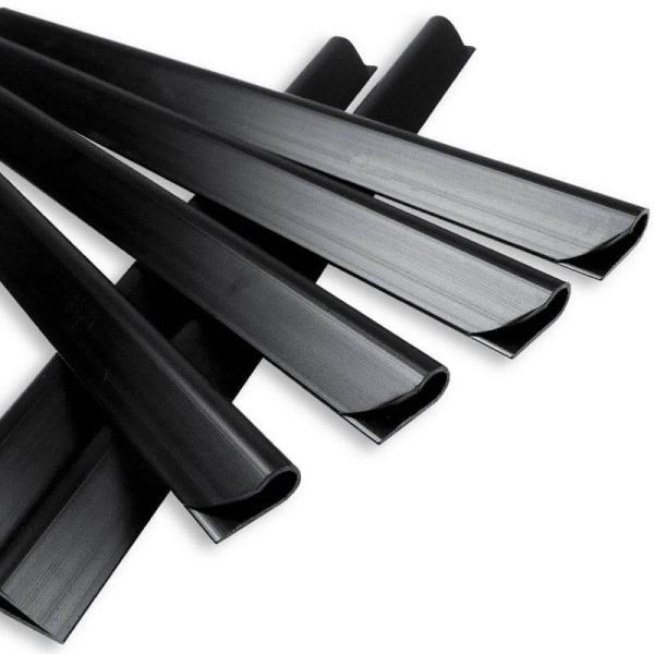 NOOR Klemmschienen für Sichtschutzstreifen Farbe schwarz RAL 9005, VE: 25 Stück, 155KLEMM9005